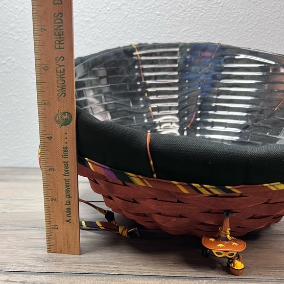 Longaberger NEW 2006 Large Autumn Treat Spider Basket Liner Tie-on & Spider legs - Picture 8 of 15